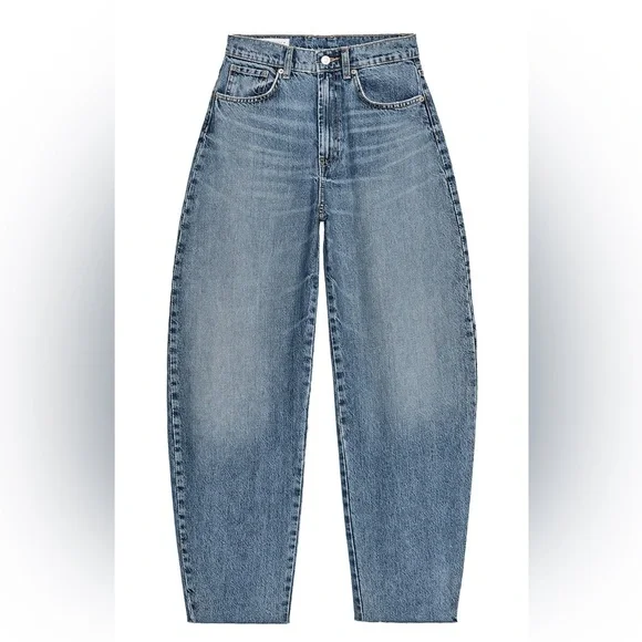 Zara High Waist Barrel Jeans - Picture 1 of 7